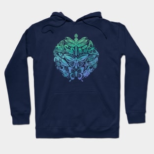 Bugs and Butterflies: green Hoodie